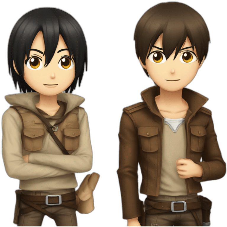 eren-yeager-and-mikasa-ackermen emoji