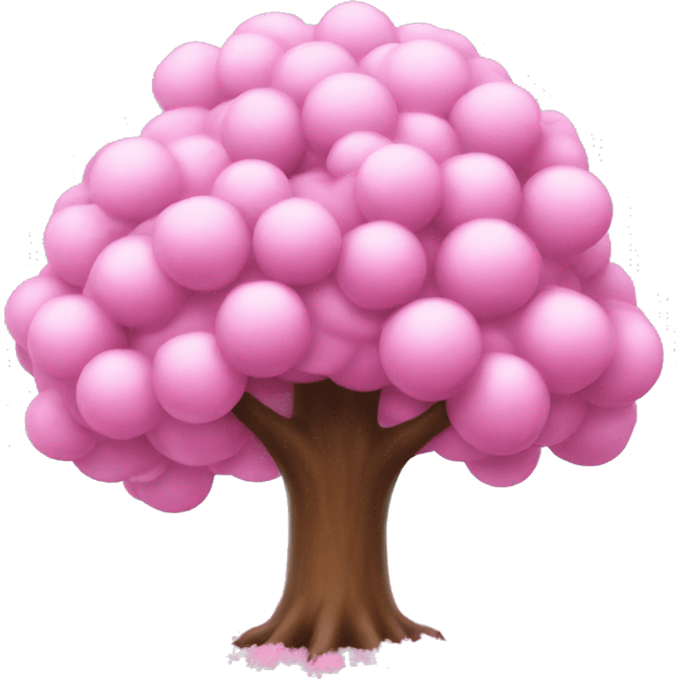 Tree with pink frost and balls emoji