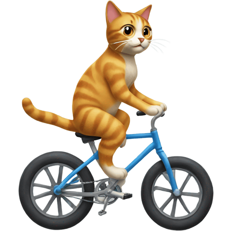 Cat riding a bike emoji