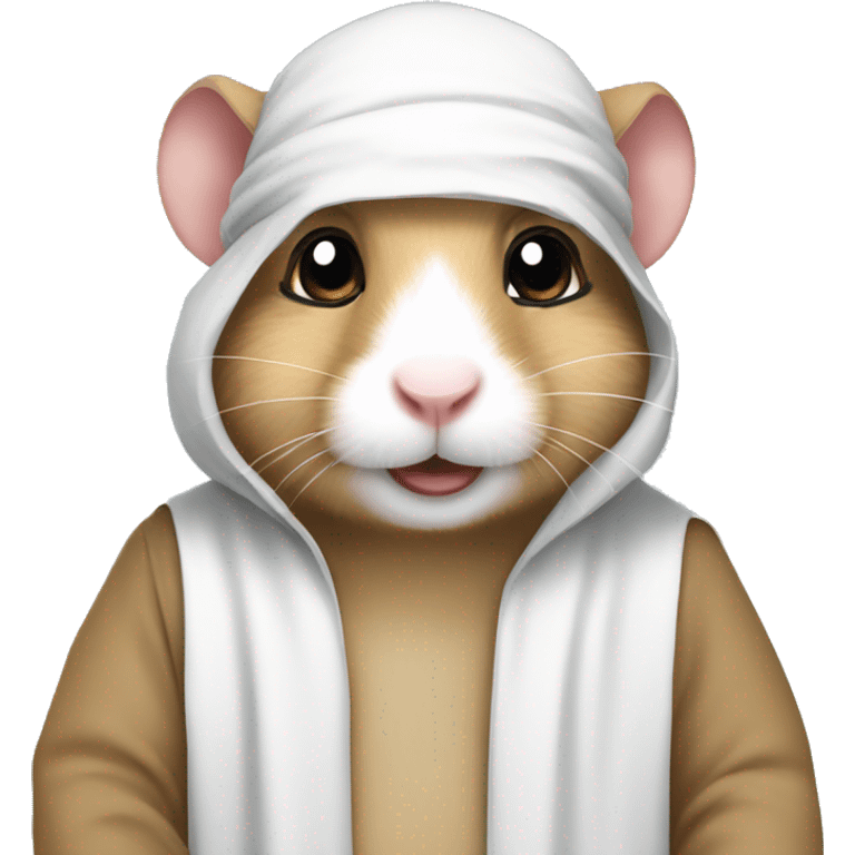 Arab white thobe costume male hamster emoji