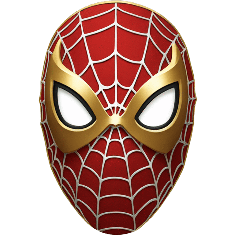 Spiderman gold mask emoji