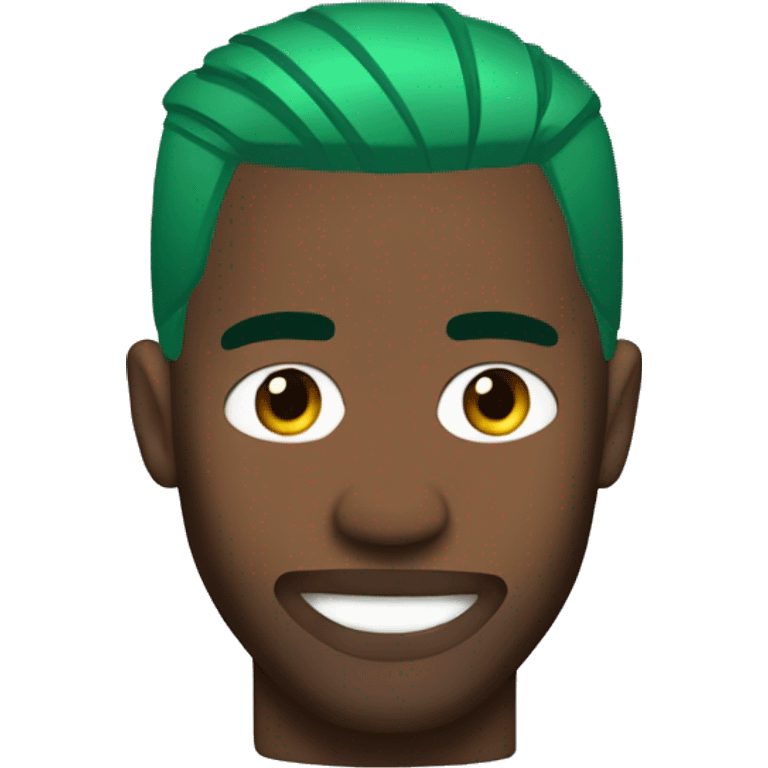 frank ocean winking with green hair emoji