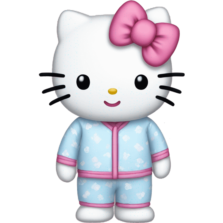 hello kitty in pajamas  emoji