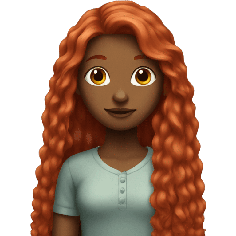 red long haired girl  emoji