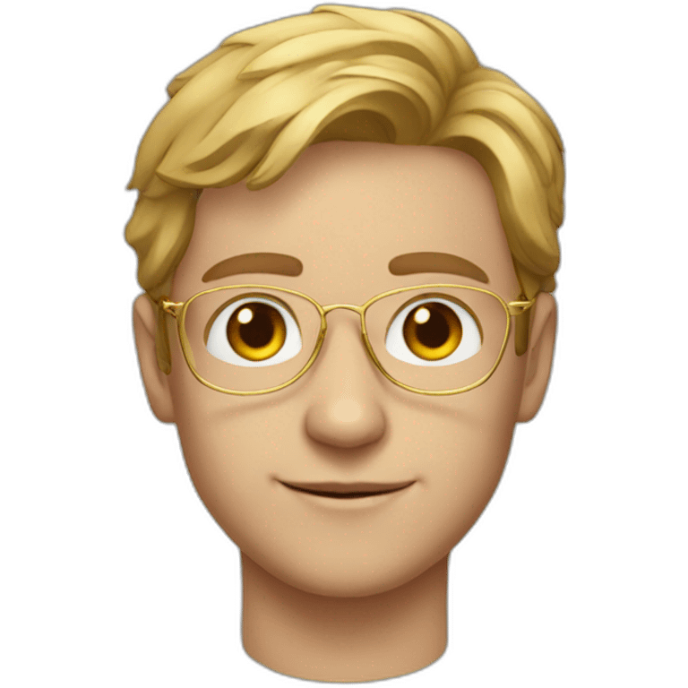 young white man with golden aviator glasses emoji