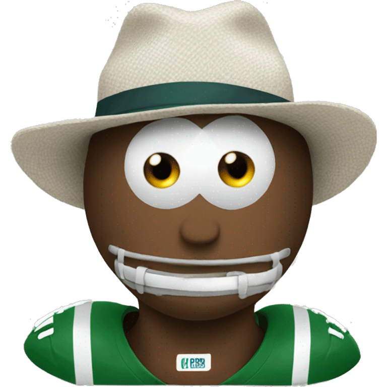 Football in a hat emoji