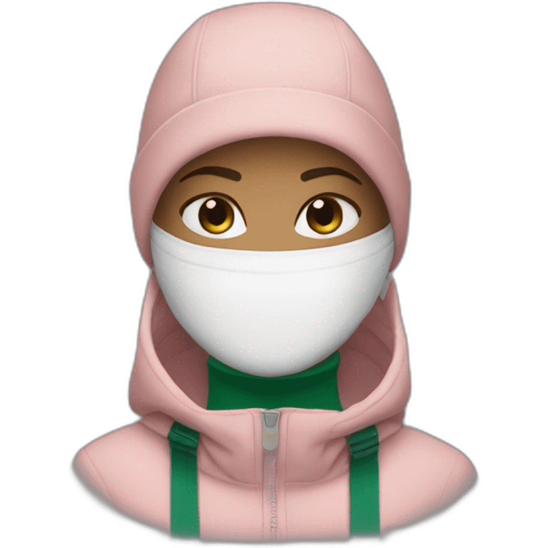 Lacoste black balaclava girl emoji