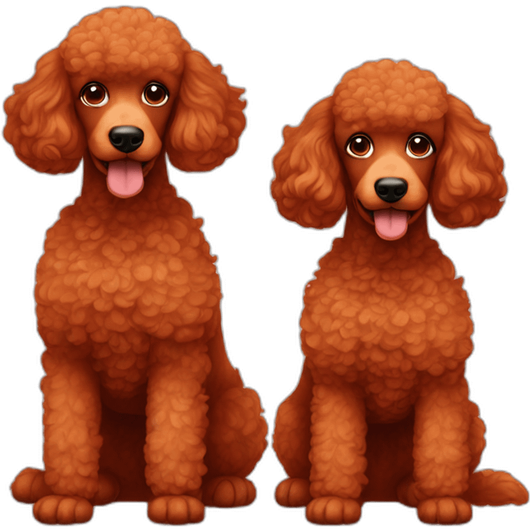 2 red poodles emoji