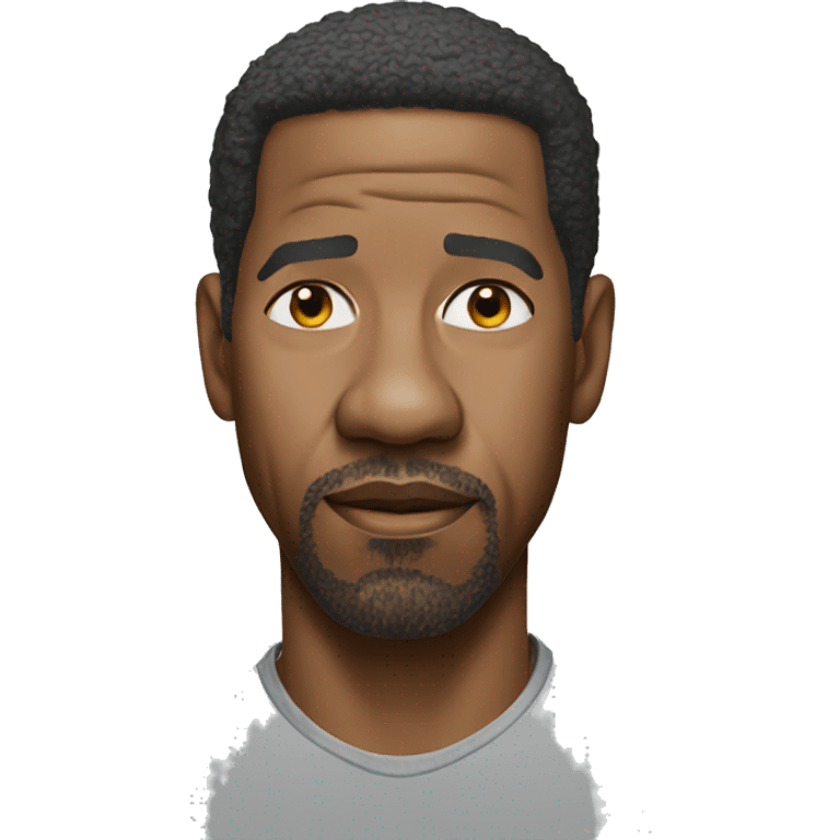 hyper realistic denzel washington wearing shirt emoji