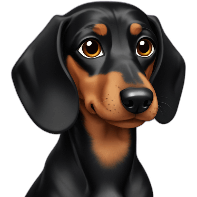 black and tan dachshund emoji