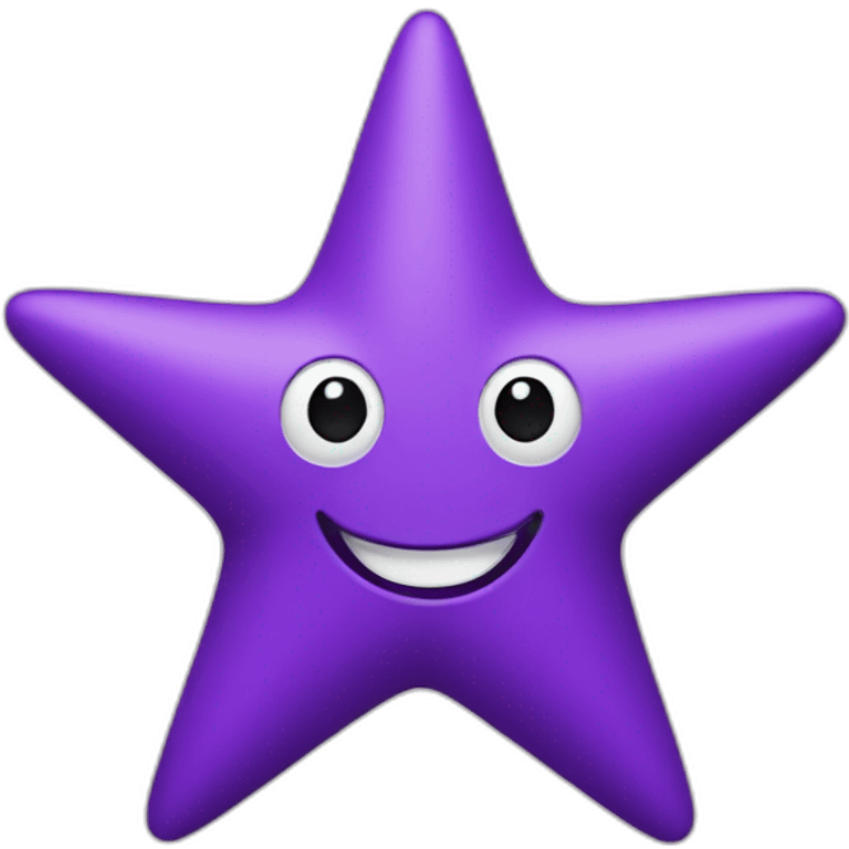 purple 4-pointed star smiling emoji