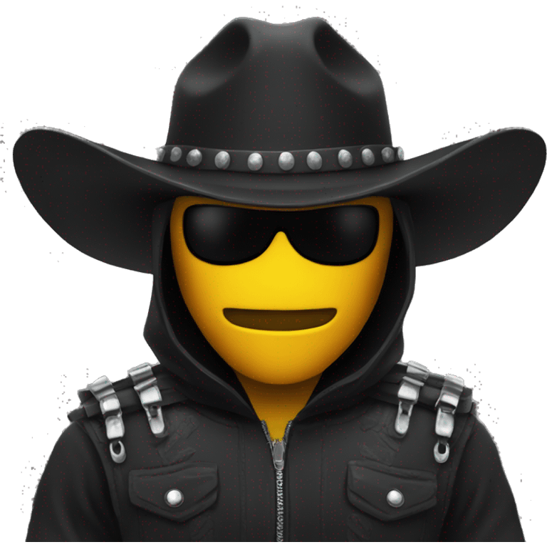 bandido con gorro negro emoji