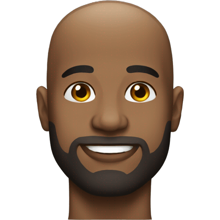 Bald black man muscular  emoji