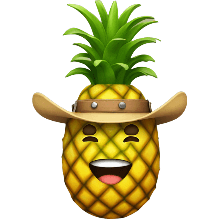 pineapple with cowboy hat  emoji