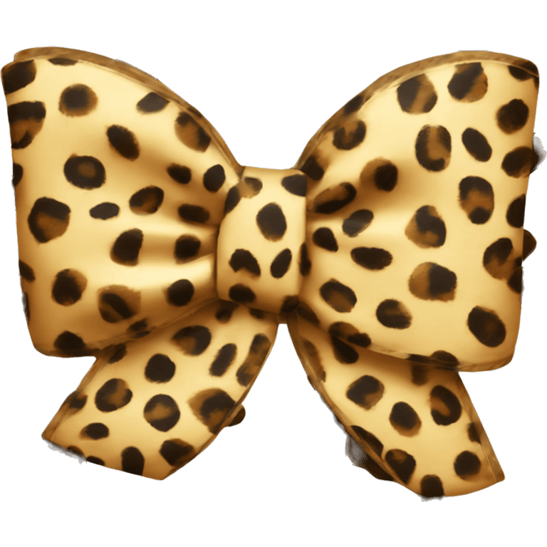 Cheetah print bow emoji