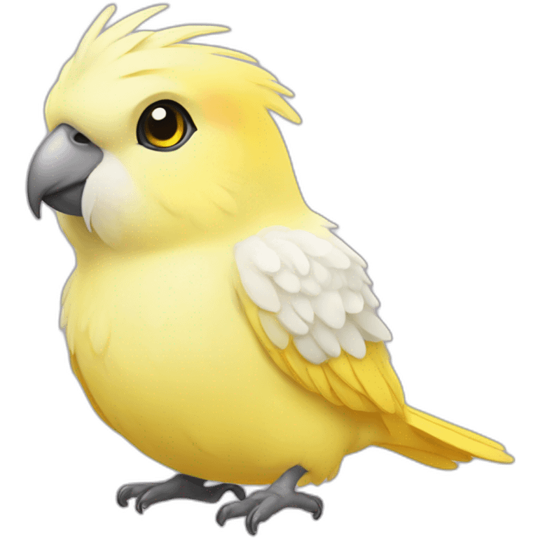 cute-yellow-cockatiel-withPC emoji