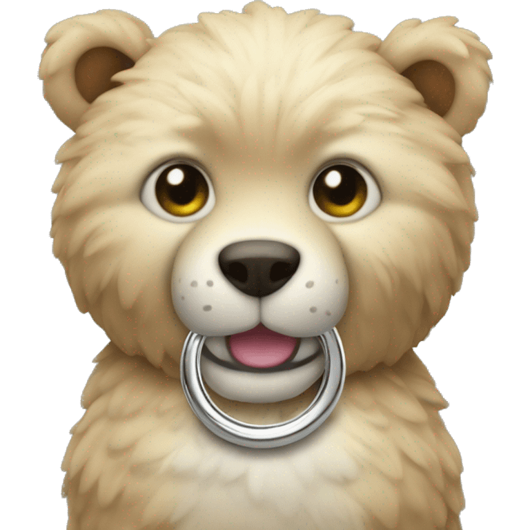 stuffed animal with ring emoji