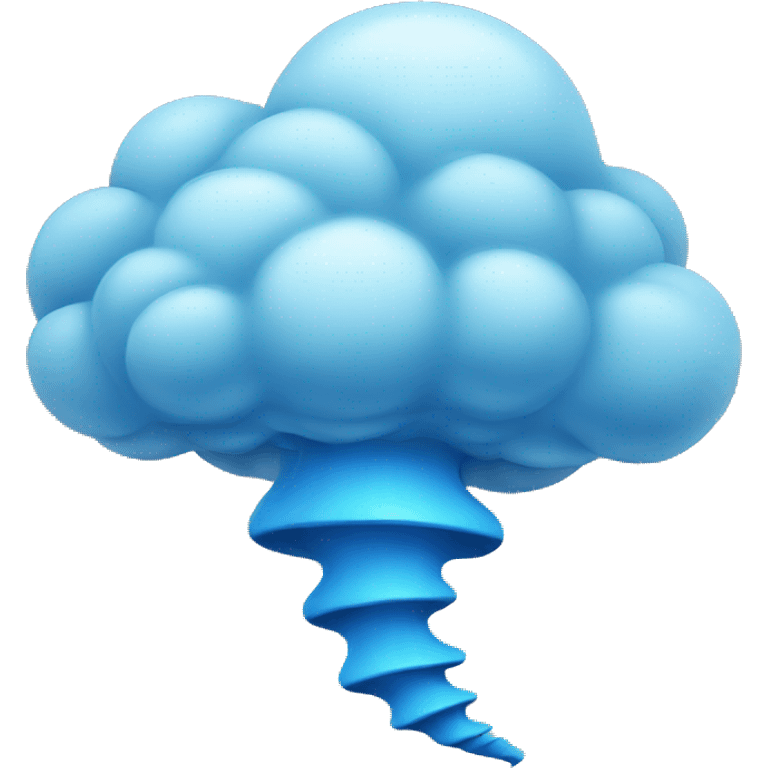 blue transparent cloudy tornado emoji