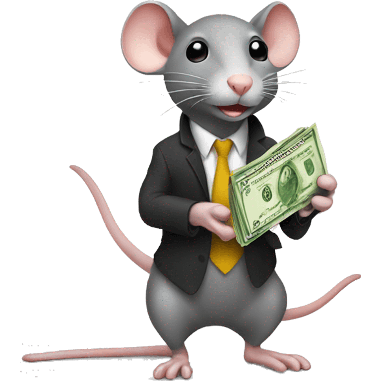 Rat with money emoji