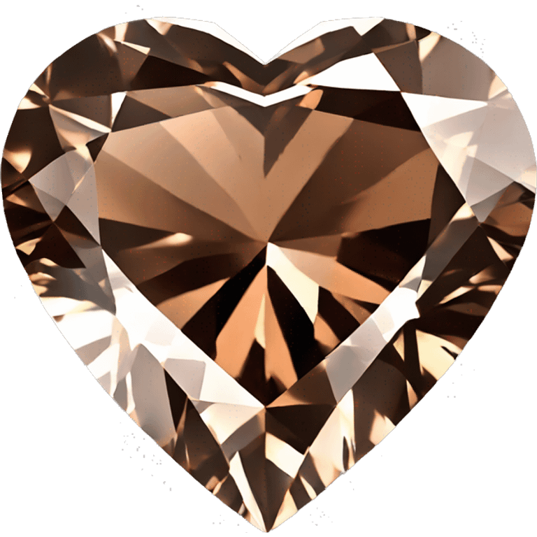 Heart shaped 56-carat brown diamond emoji