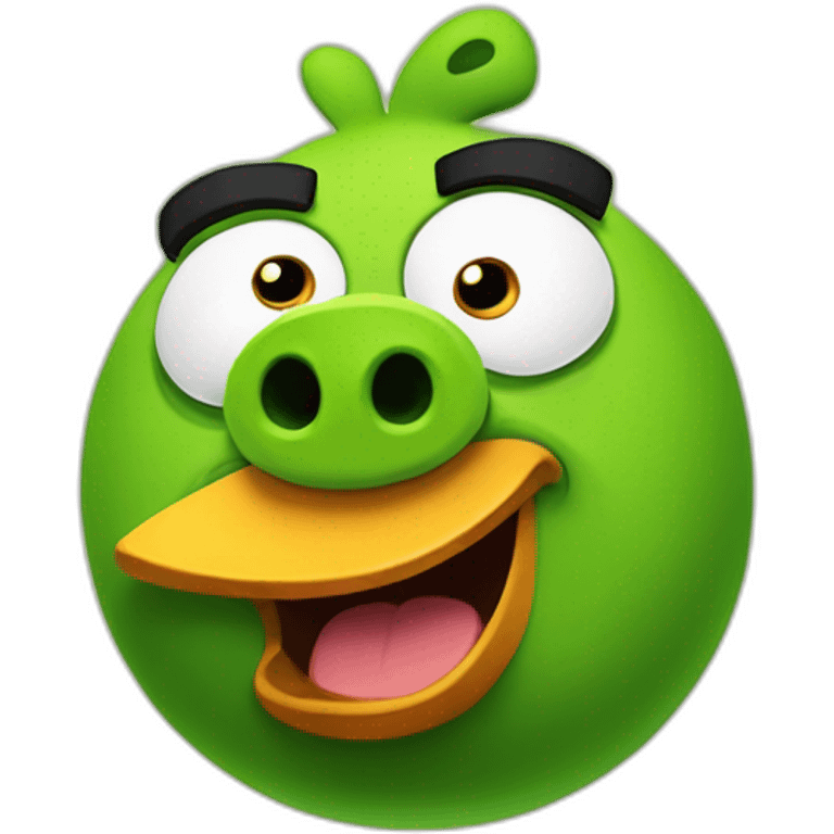 The green pig from Angry Birds rules the birds emoji