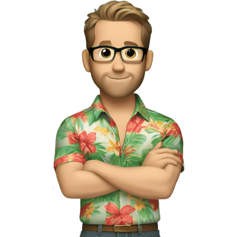 Ryan Reynolds with Hawaiian shirt  emoji