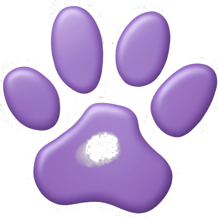 wolf paw light purple with claws emoji