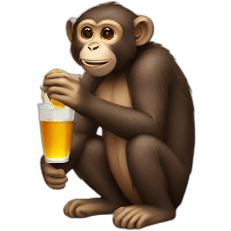 monkey drinking bear emoji