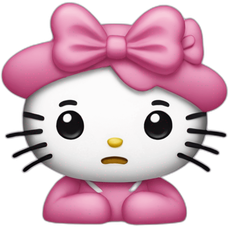 Sad hello kitty emoji