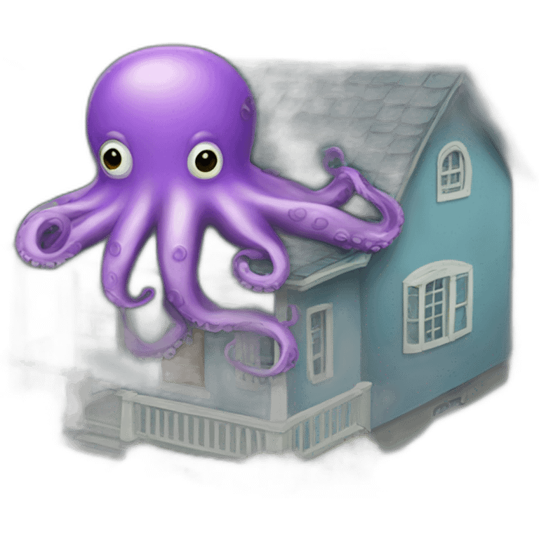 Octopus selling house emoji