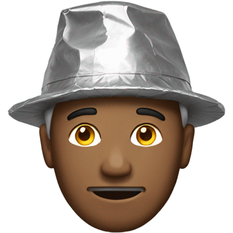 Man wearing tinfoil hat emoji