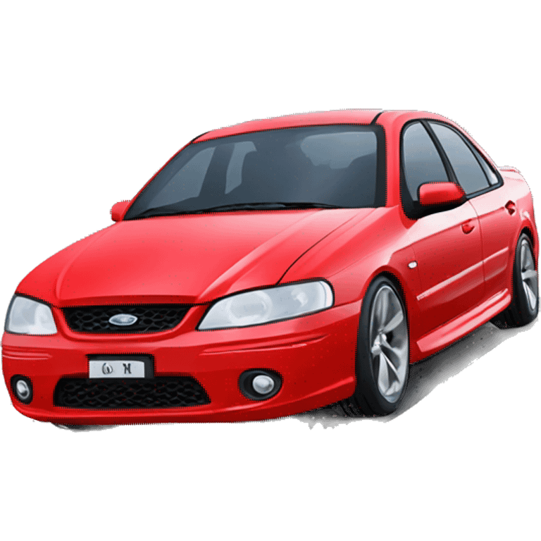 Red ford falcon bf xr6 turbo with visible front mounted intercooler  emoji