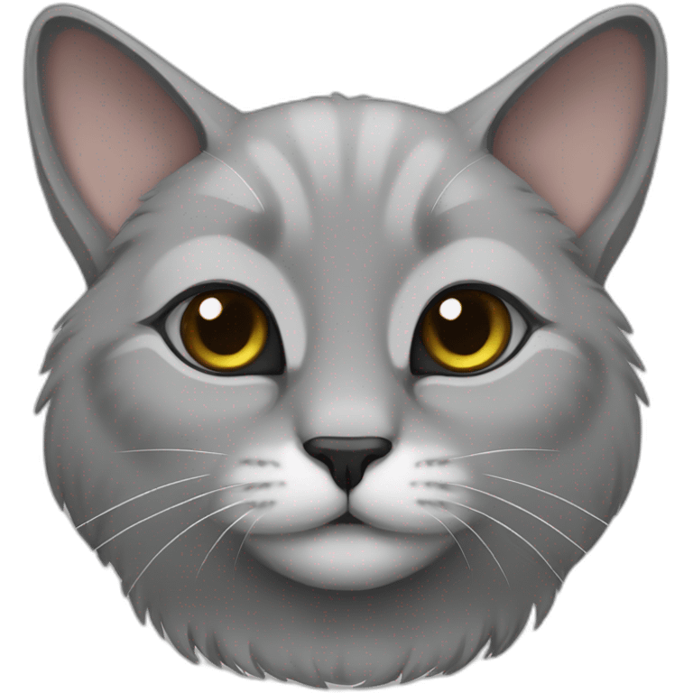 Grey lop-eared cat emoji