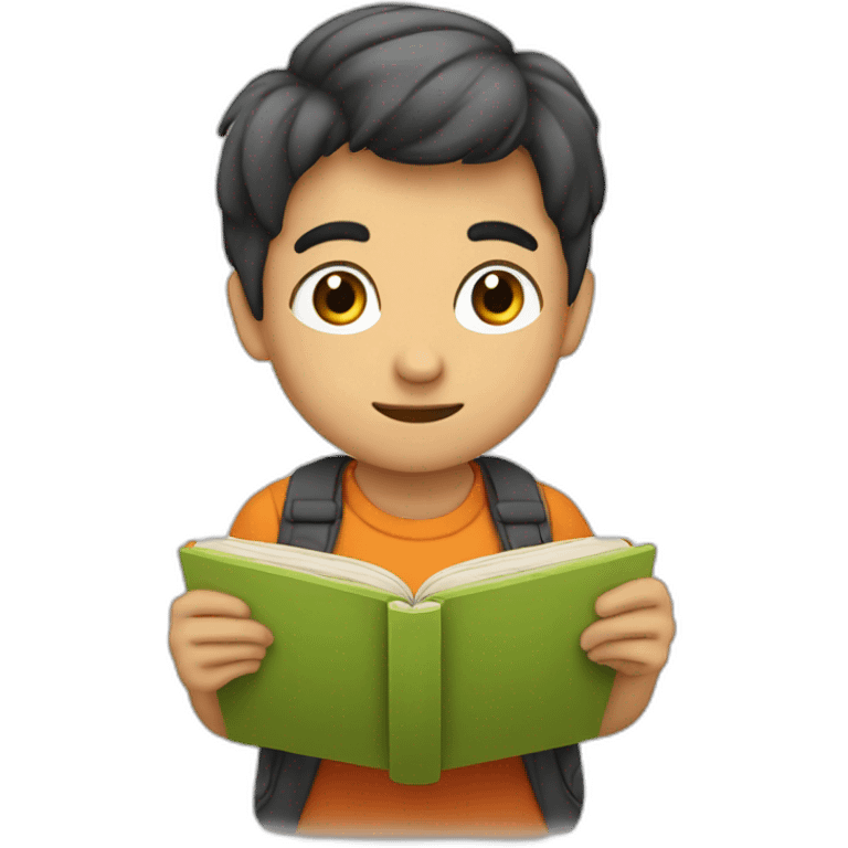 niño leyendo emoji