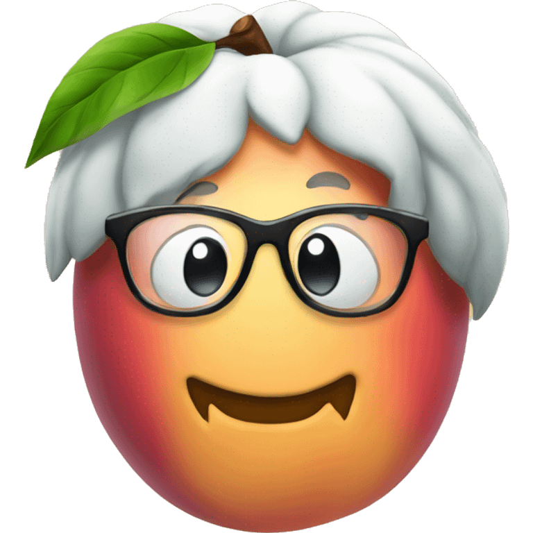 peach in glasses emoji