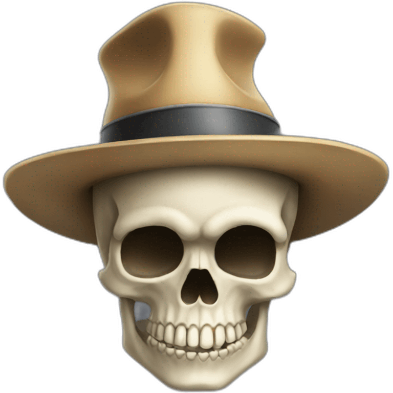 explore skull with a hat, face emoji