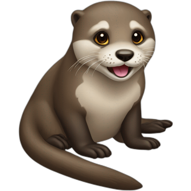 loutre sur chien emoji