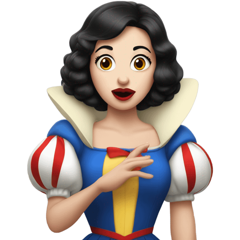 Snow white sending kiss emoji