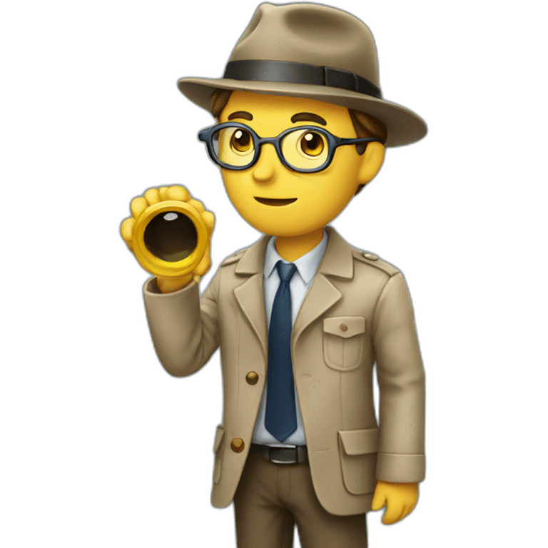 Detective searching emoji