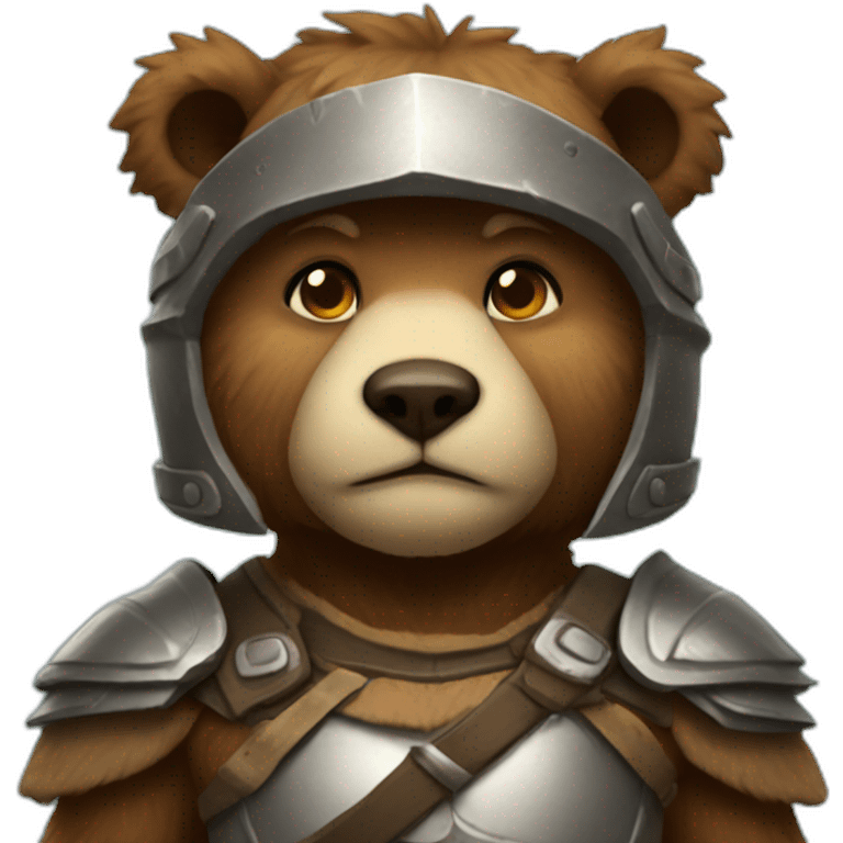 cute bear warrior emoji