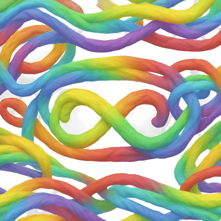 Rainbow infinity sign emoji