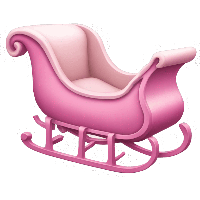 Pink sleigh emoji