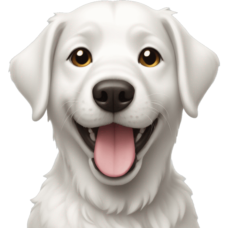 White dog happy emoji