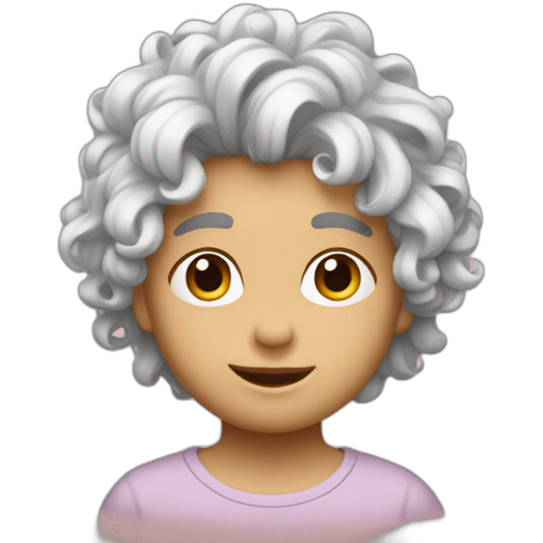 Garçon cheveux bouclé emoji