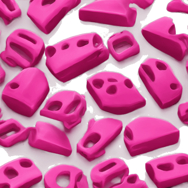 Isolated realistic hot pink iron emoji