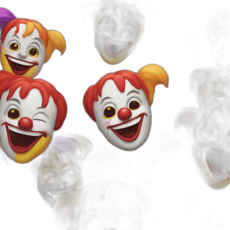 clowns laughing emoji