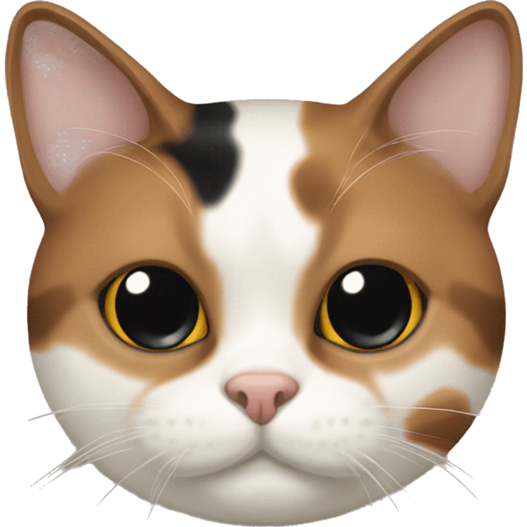 Cabeza de gato gorda calico emoji