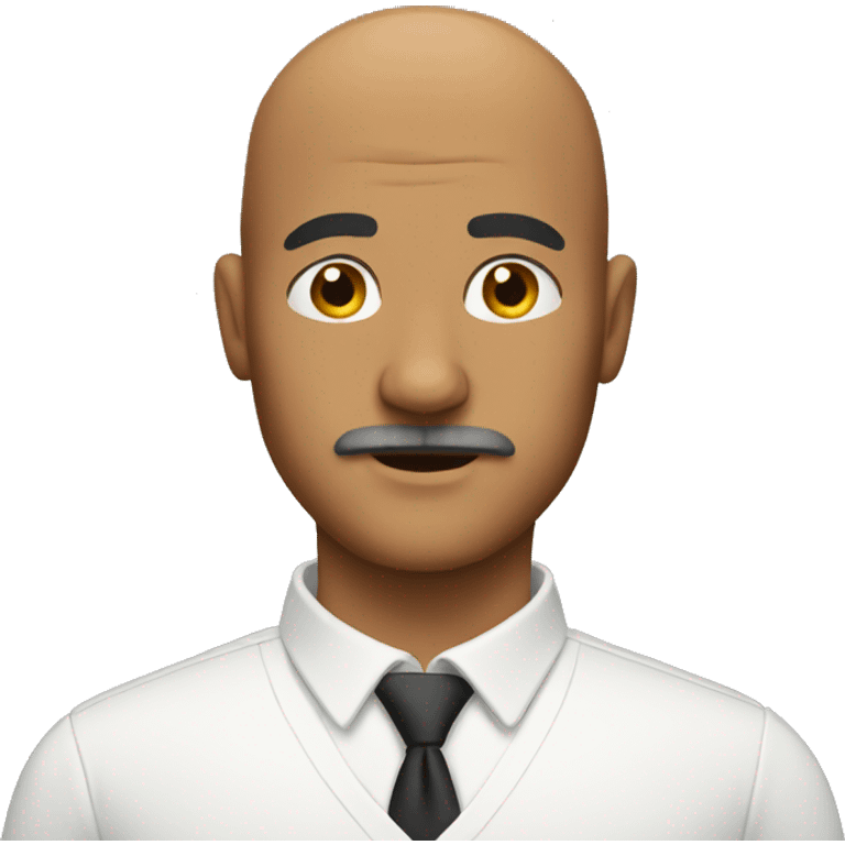 bald man with mustache  emoji