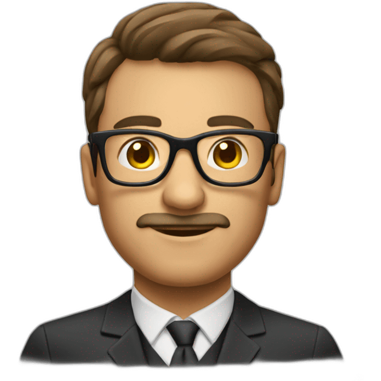 A bold English teacher with glassess emoji