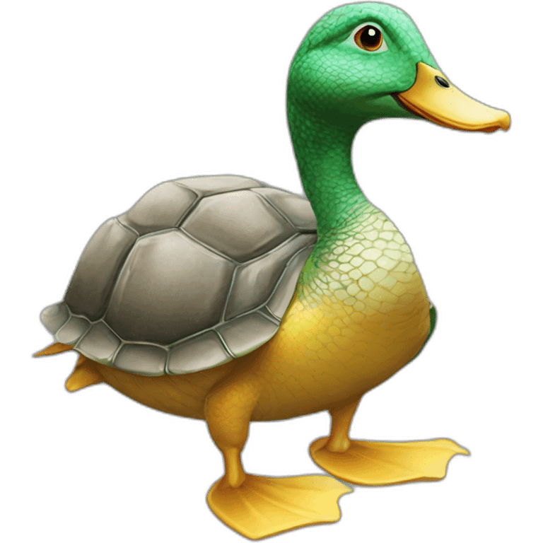 Canard sur tortues emoji